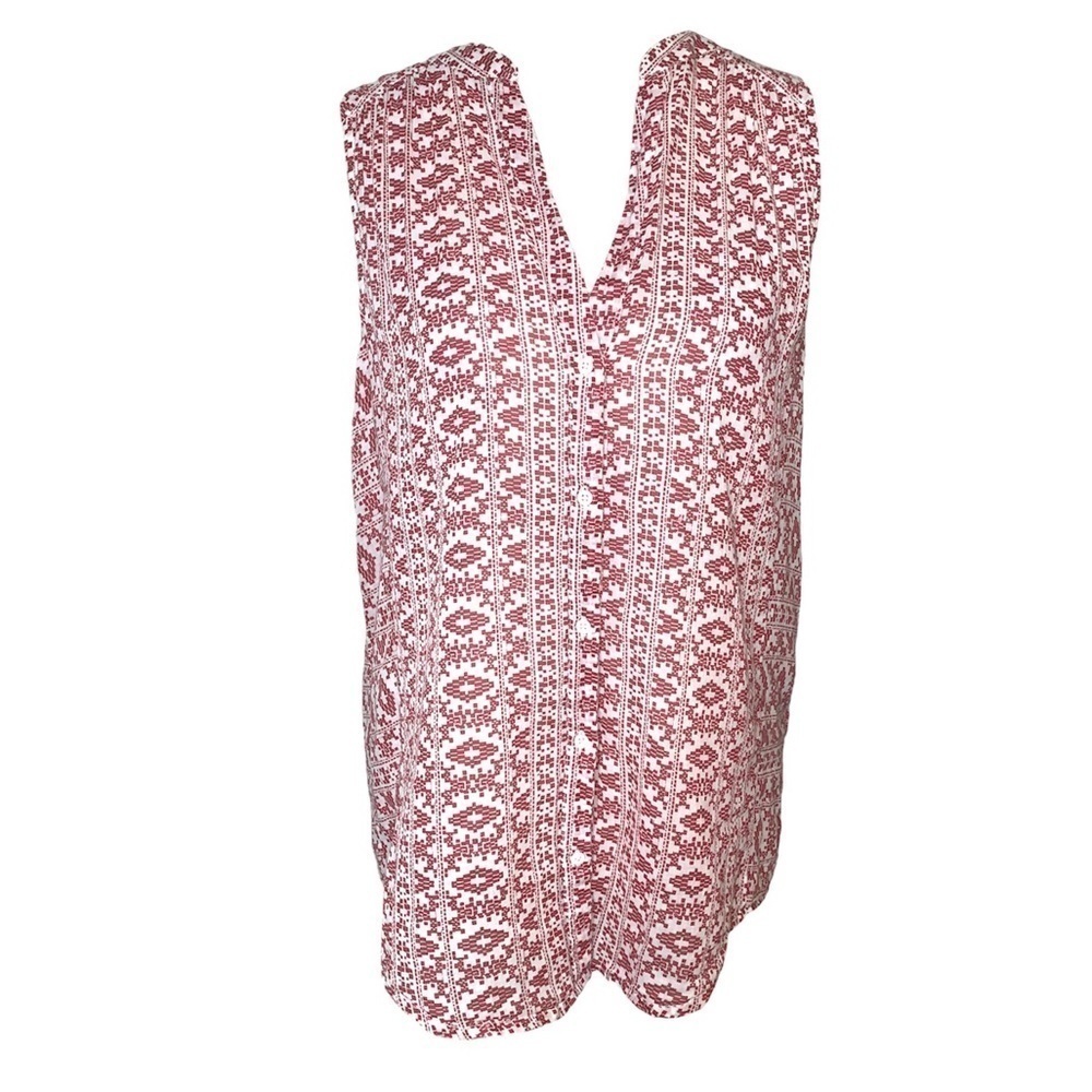 Paige Bonnie Top in Sadie Print Red White Small